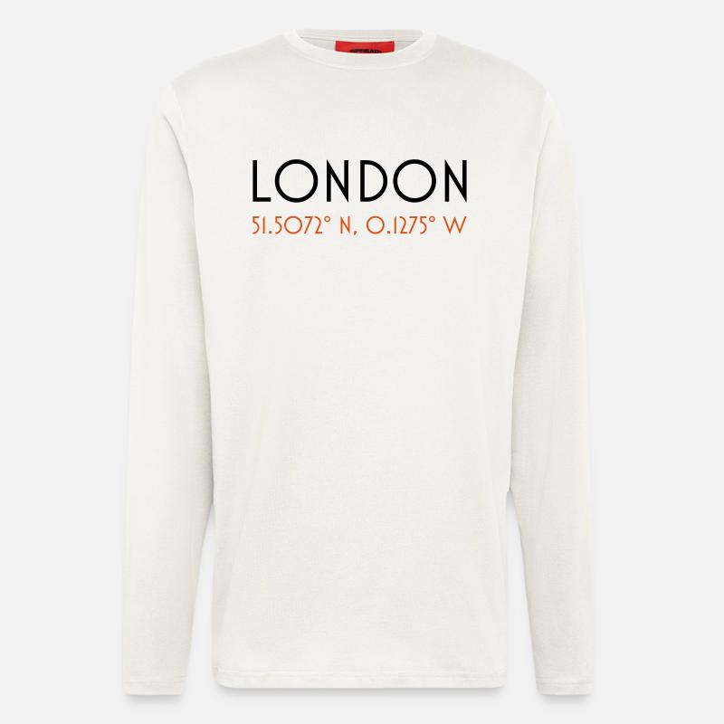 london coordinates - Langarmshirt - made by SPREAD  - OFF WHITE