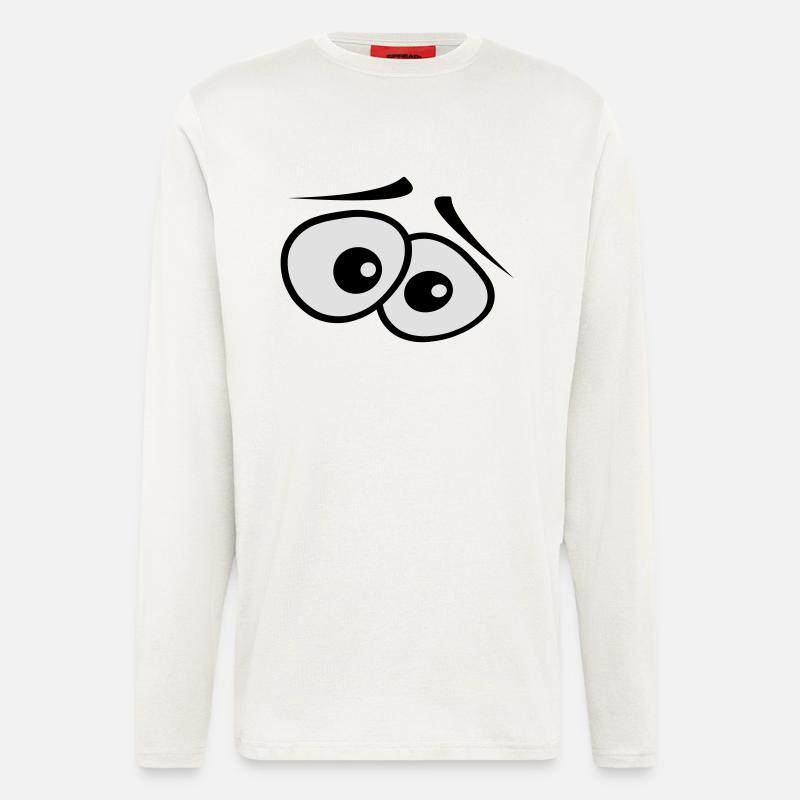 angstaugen_2c - Langarmshirt - made by SPREAD  - OFF WHITE