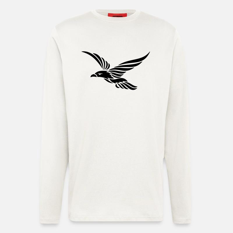Tribal Rabe 1c - Langarmshirt - made by SPREAD  - OFF WHITE