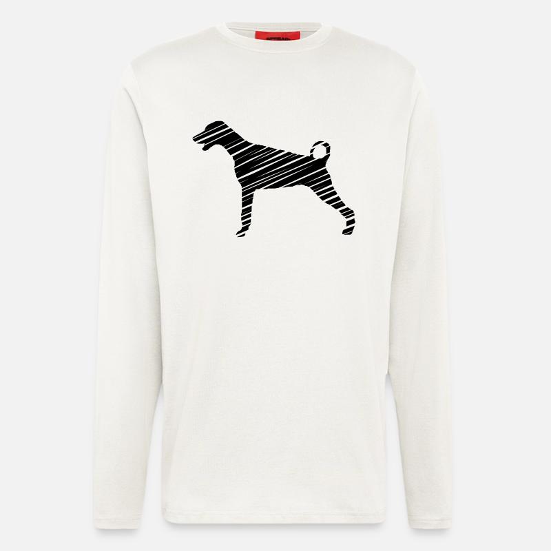 Dobermann - Kunst - Langarmshirt - made by SPREAD  - OFF WHITE