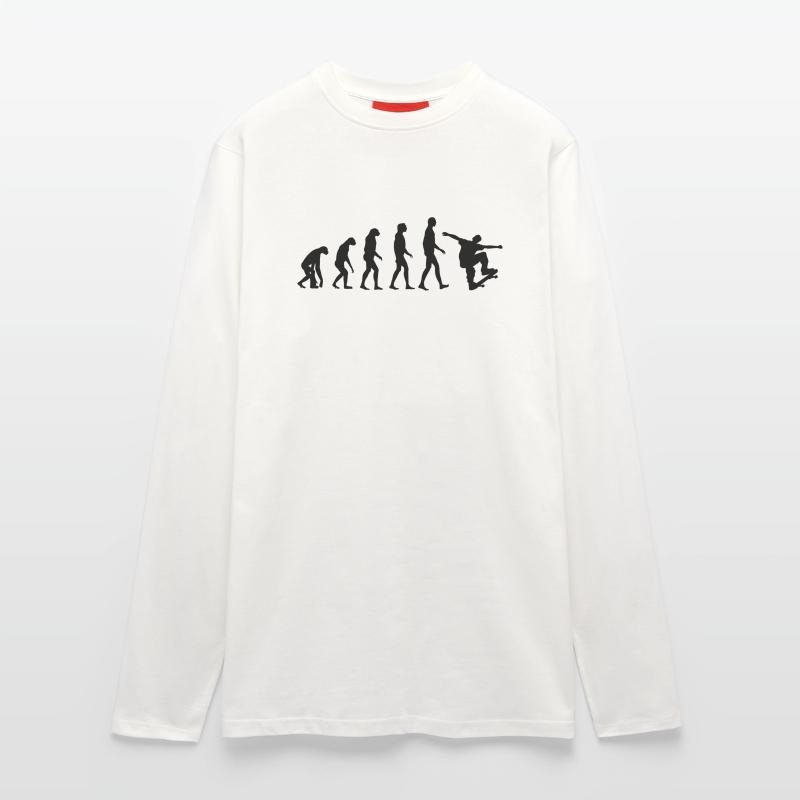 Skater evolution - skateboard - skating - gift Longsleeve - made by SPREAD 