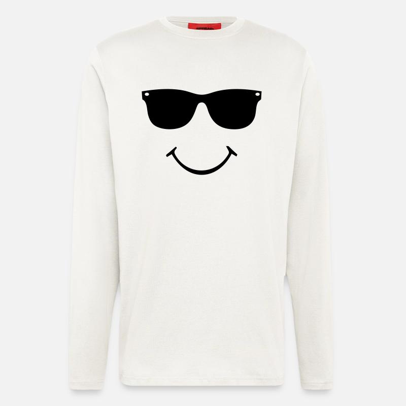 smiley face - Langarmshirt - made by SPREAD  - OFF WHITE