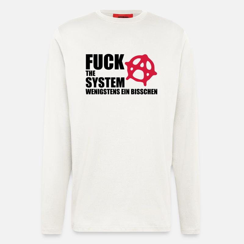 fuck_the_system_2 - Langarmshirt - made by SPREAD  - OFF WHITE