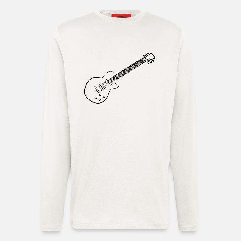 E-Gitarre - Langarmshirt - made by SPREAD  - OFF WHITE