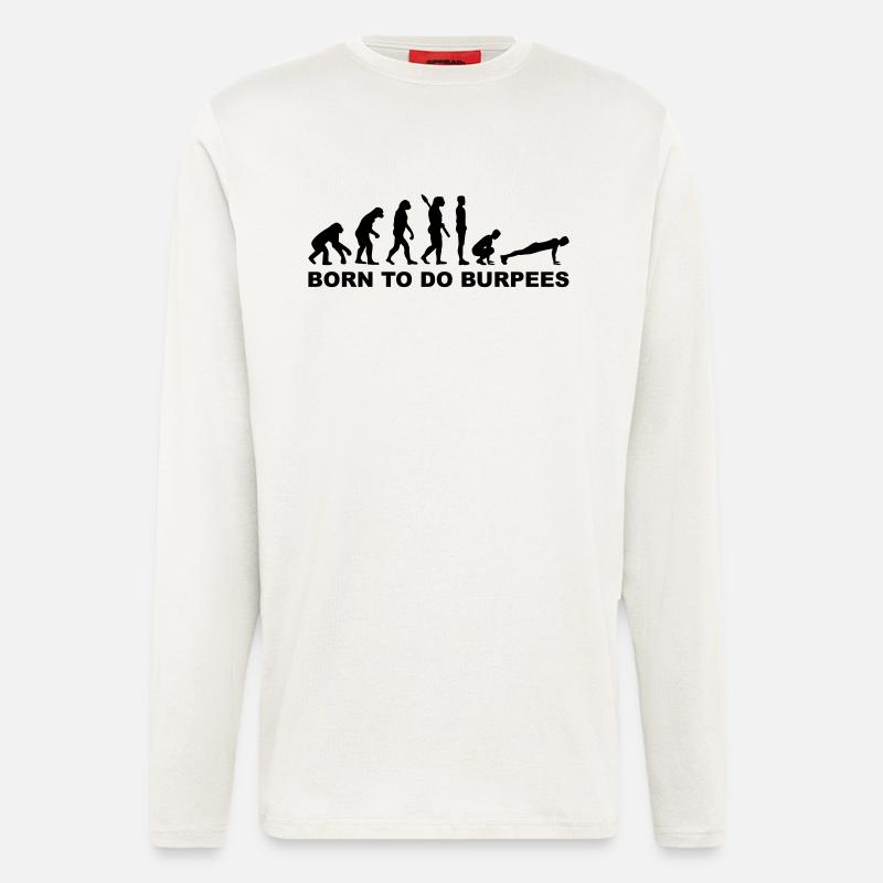 Evolution Burpees - Longsleeve - made by SPREAD  - OFF WHITE