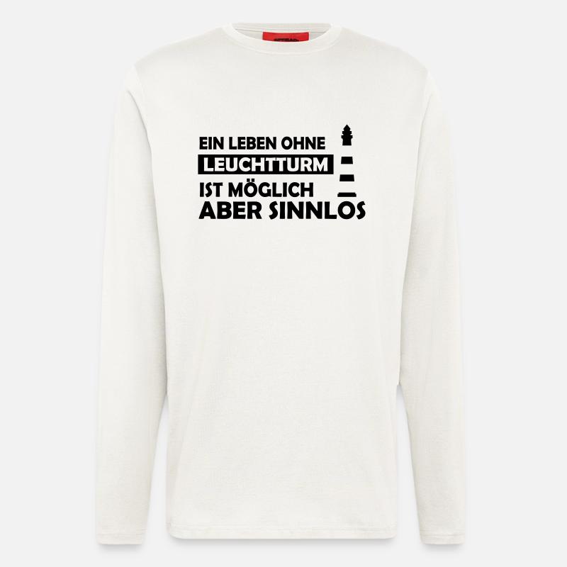 ein leben ohne leuchtturm - Langarmshirt - made by SPREAD  - OFF WHITE