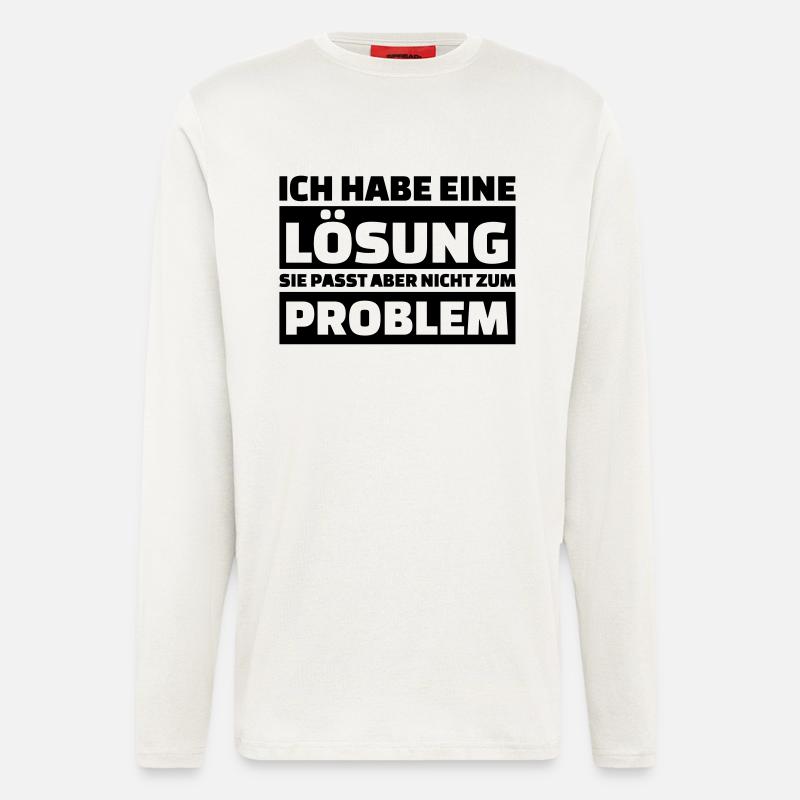 Lösung und Problem - Langarmshirt - made by SPREAD - OFF WHITE