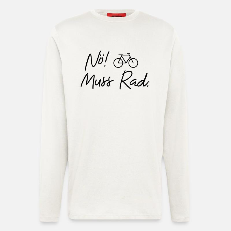nö muss rad - Langarmshirt - made by SPREAD  - OFF WHITE