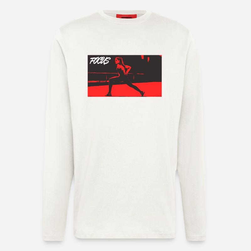 FOCUS_red - Langarmshirt - made by SPREAD  - OFF WHITE