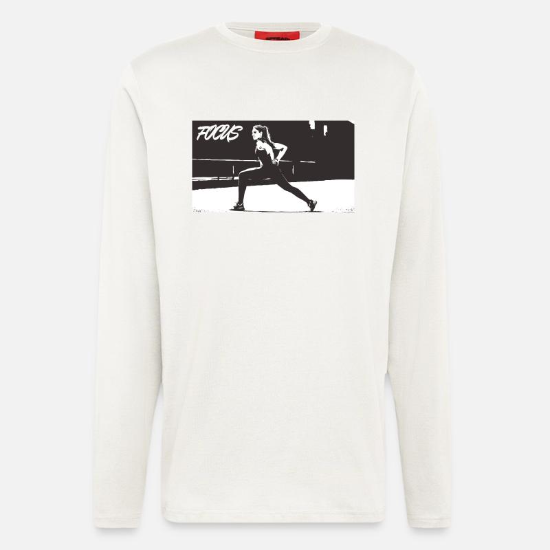 FOCUS_white - Langarmshirt - made by SPREAD  - OFF WHITE