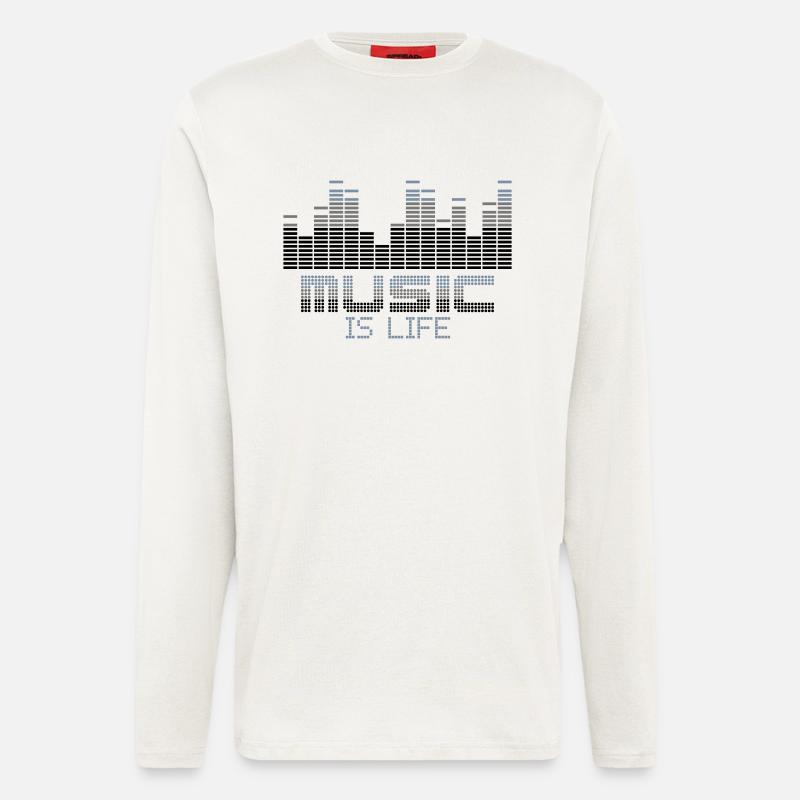 Musik ist Leben-Equalizer - Langarmshirt - made by SPREAD  - OFF WHITE