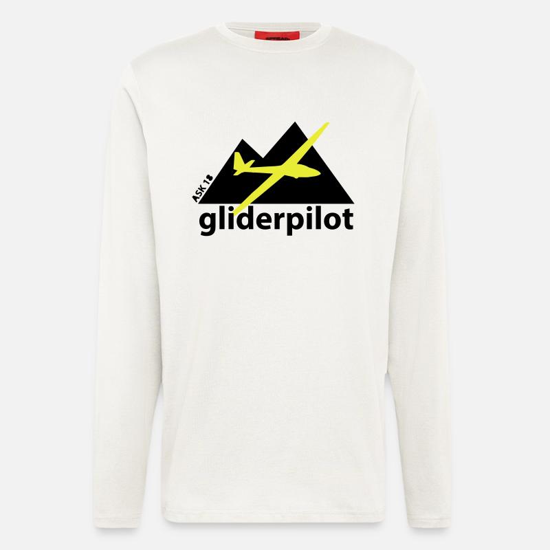 soaring-tv: gliderpilot - Langarmshirt - made by SPREAD  - OFF WHITE