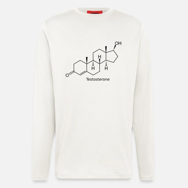Testosterone - Manches longues bio décontracté fabriqué en UE - OFF WHITE