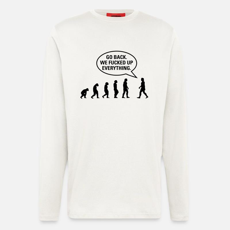 Fucked up Evolution - Langarmshirt - made by SPREAD  - OFF WHITE
