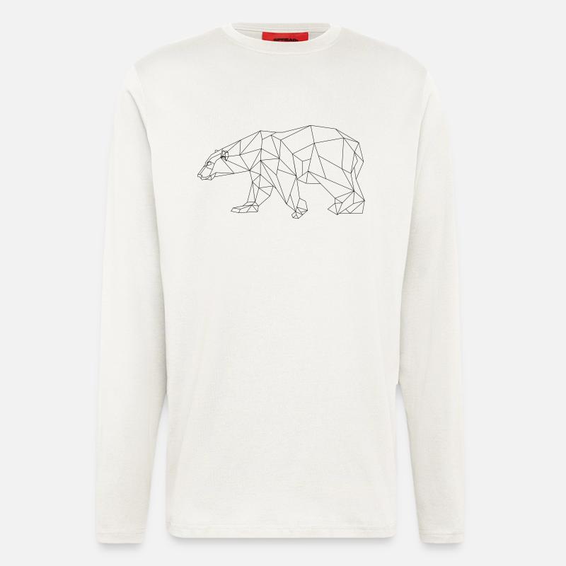 Polygon Eisbär - Langarmshirt - made by SPREAD  - OFF WHITE