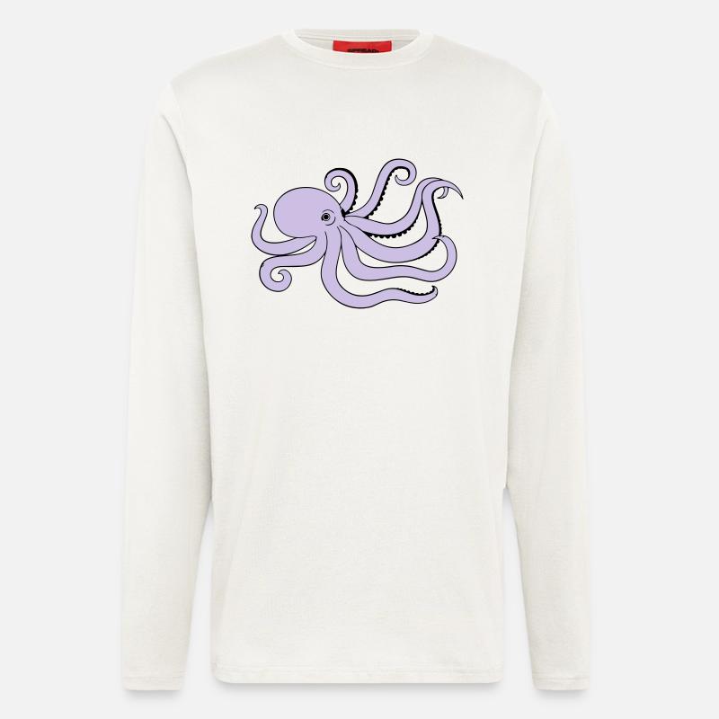 octopus - Langarmshirt - made by SPREAD  - OFF WHITE