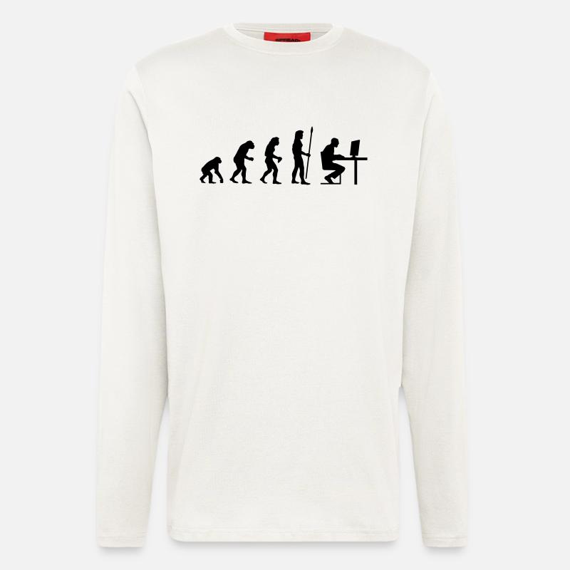 evolution_pc_3 - Longsleeve - made by SPREAD  - OFF WHITE