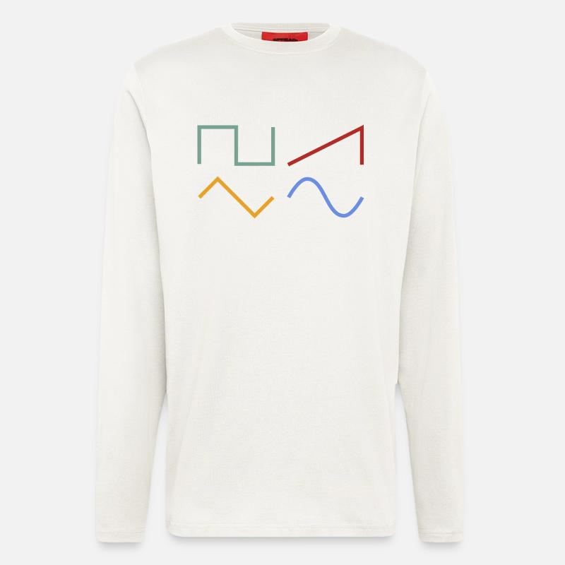 WAVEFORMS - Langarmshirt - made by SPREAD  - OFF WHITE