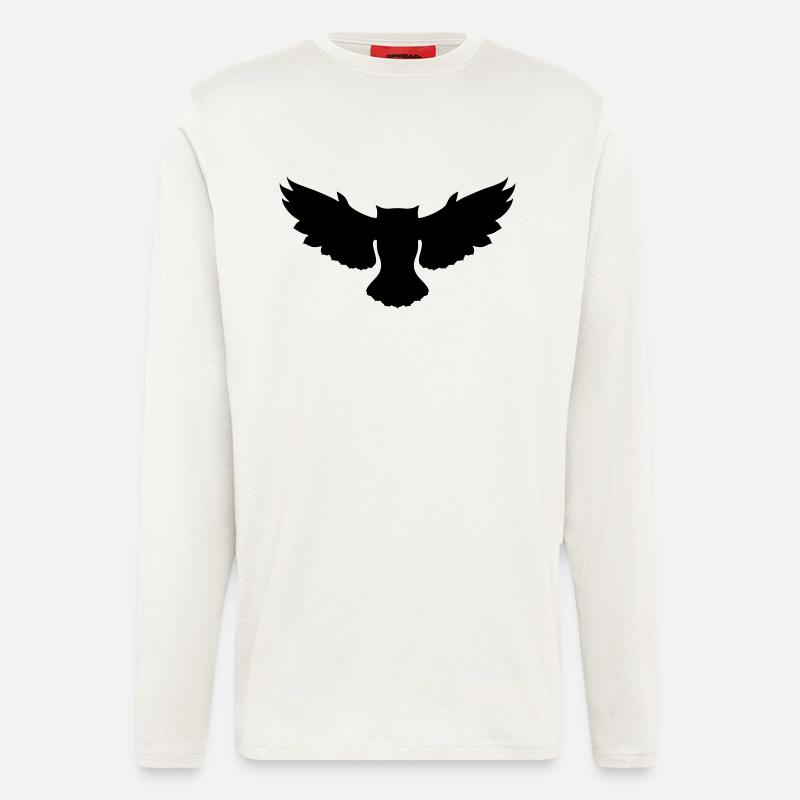 Fliegende Eule - Langarmshirt - made by SPREAD  - OFF WHITE