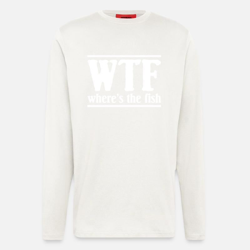 Where's The Fish - Langarmshirt - made by SPREAD  - OFF WHITE