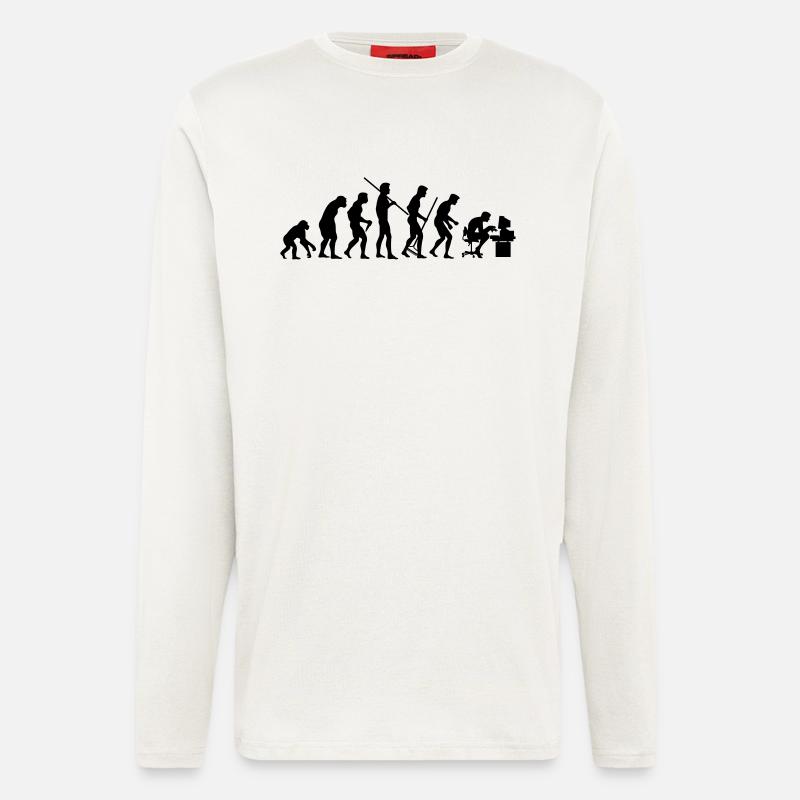 Évolution de la société - Manches longues bio décontracté fabriqué en UE - OFF WHITE