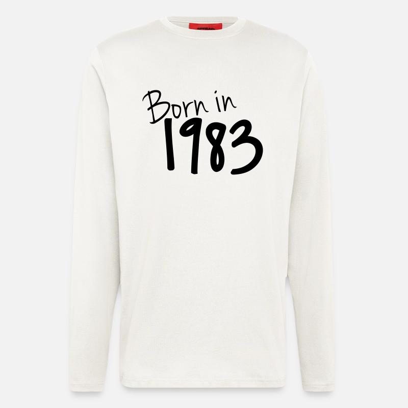 Geboren 1983 - Langarmshirt - made by SPREAD  - OFF WHITE