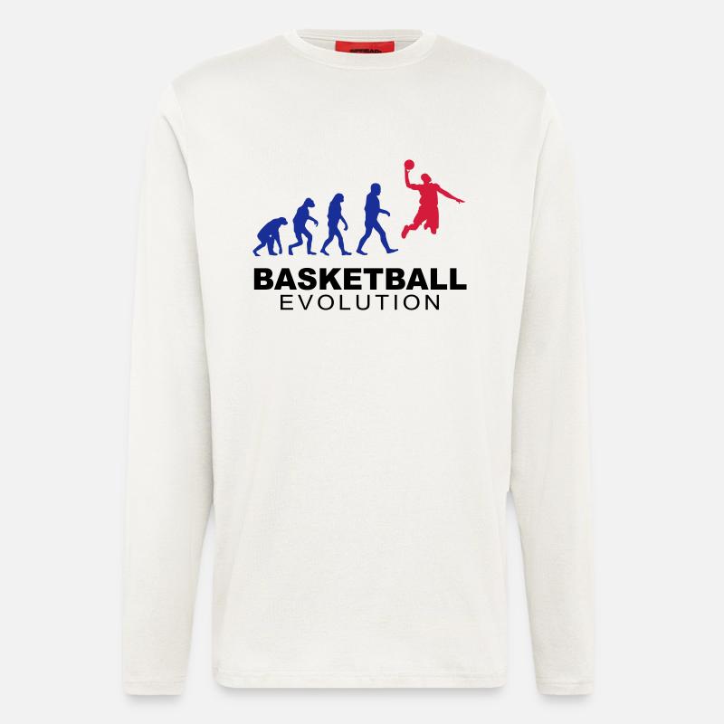 Basketball evolution - Longsleeve - made by SPREAD  - OFF WHITE