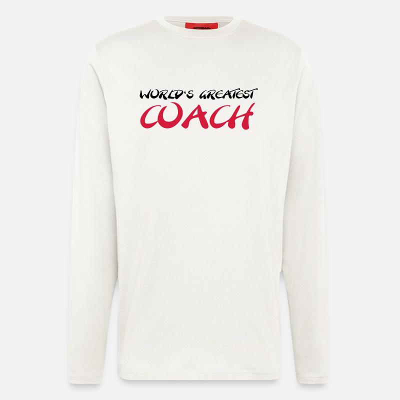 World's greatest Coach - Langarmshirt - made by SPREAD  - OFF WHITE