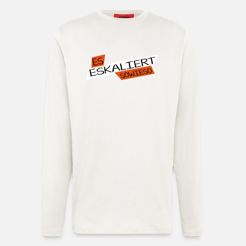 Shirt_EsEskaliert2_vector - Langarmshirt - made by SPREAD  - OFF WHITE
