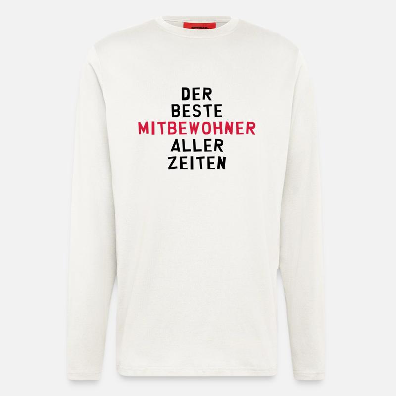 Mitbewohner Mitbewohnerin Freund Freundschaft Nähe - Langarmshirt - made by SPREAD  - OFF WHITE