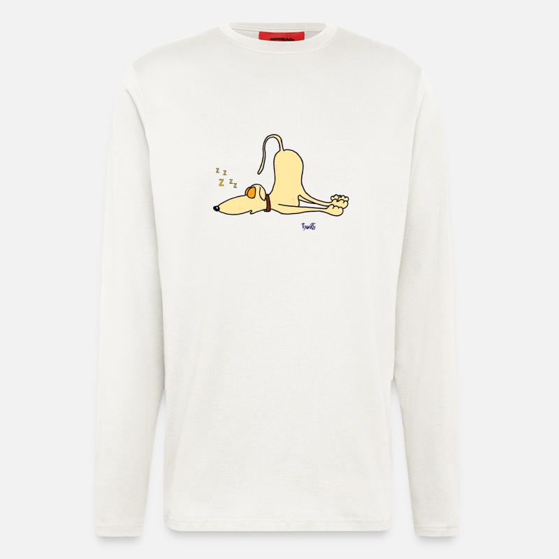 Greyhound - just sleeping - Longsleeve - made by SPREAD  - OFF WHITE