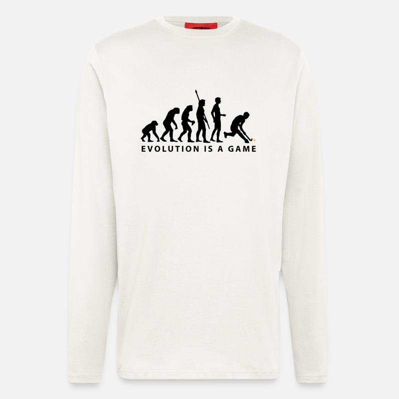 evolution_herren_hockey_b_2c - Longsleeve - made by SPREAD  - OFF WHITE