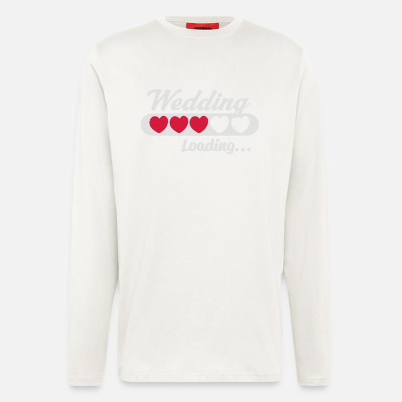 Wedding Loading_v2_heartb - Langarmshirt - made by SPREAD  - OFF WHITE