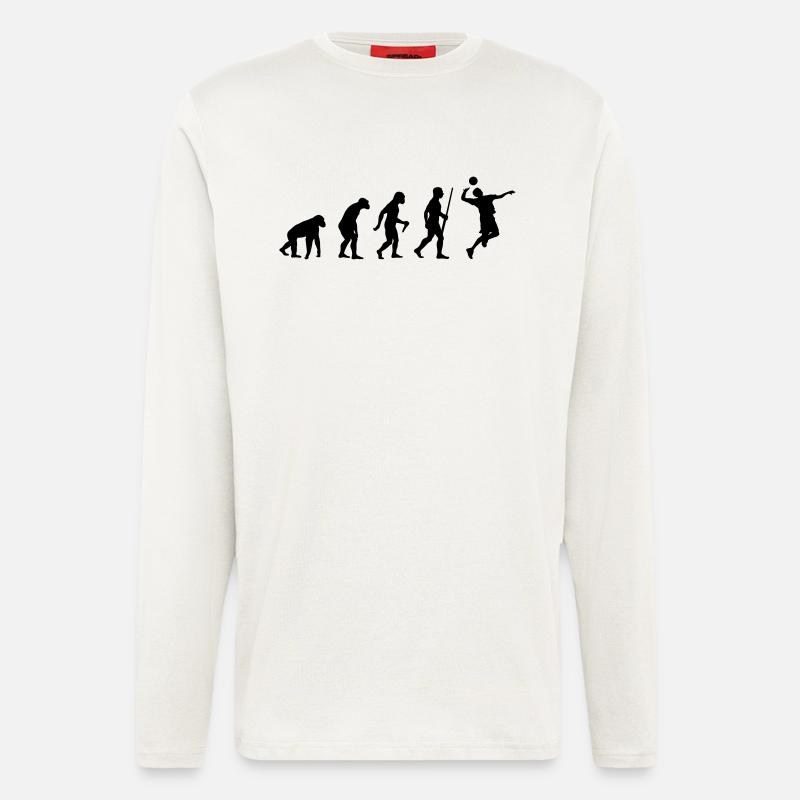Volleyballer Evolution - Longsleeve - made by SPREAD  - OFF WHITE