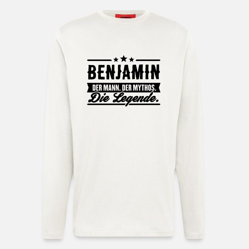 Man Myth Legend Benjamin - Longsleeve - made by SPREAD  - OFF WHITE
