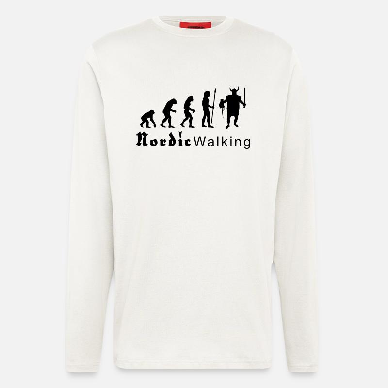 evolution_nordicwalking1 - Longsleeve - made by SPREAD  - OFF WHITE