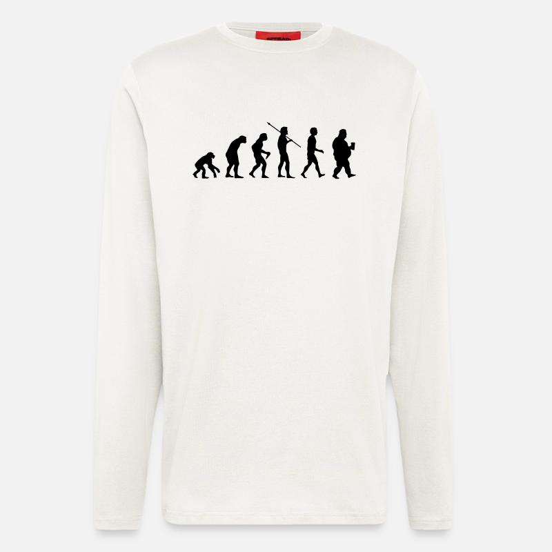 Funny evolution - Longsleeve - made by SPREAD  - OFF WHITE