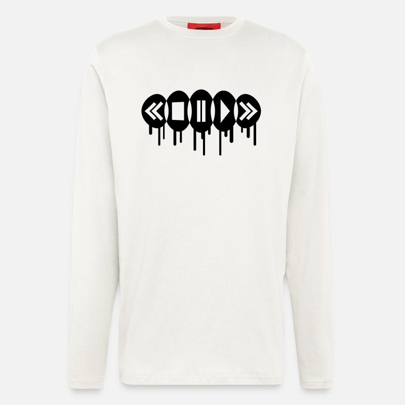 Music Player Graffiti Logo - Langarmshirt - made by SPREAD  - OFF WHITE