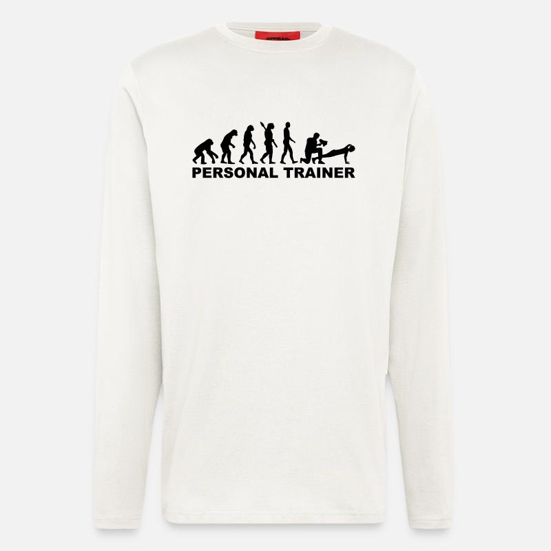 Personal Trainer - Langarmshirt - made by SPREAD  - OFF WHITE