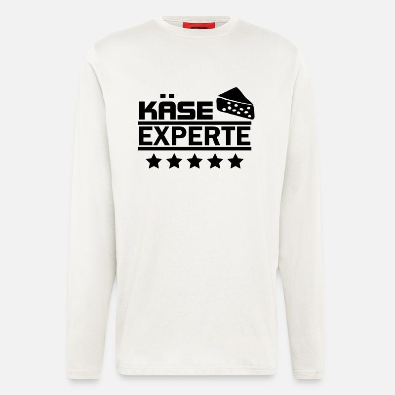 käse experte - Langarmshirt - made by SPREAD  - OFF WHITE