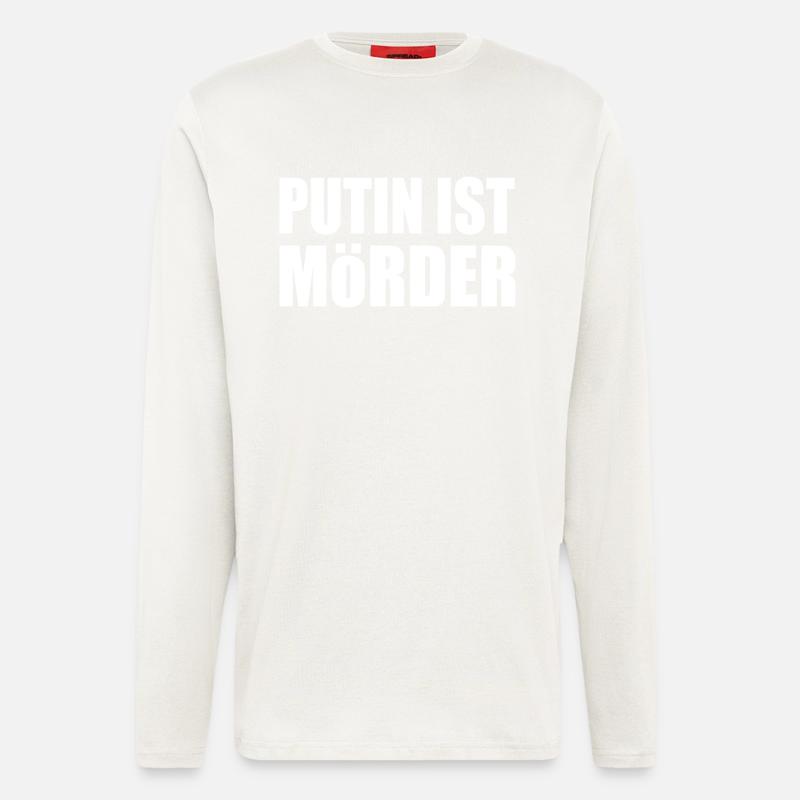 Putin is murderous - Longsleeve - made by SPREAD - OFF WHITE