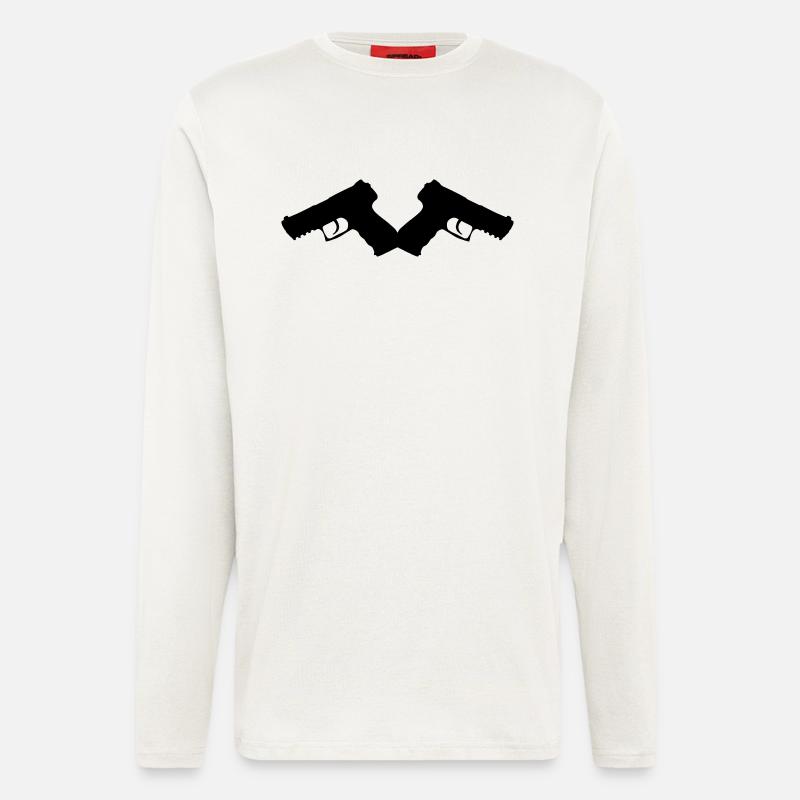 gun2_2_mal6 - Langarmshirt - made by SPREAD  - OFF WHITE
