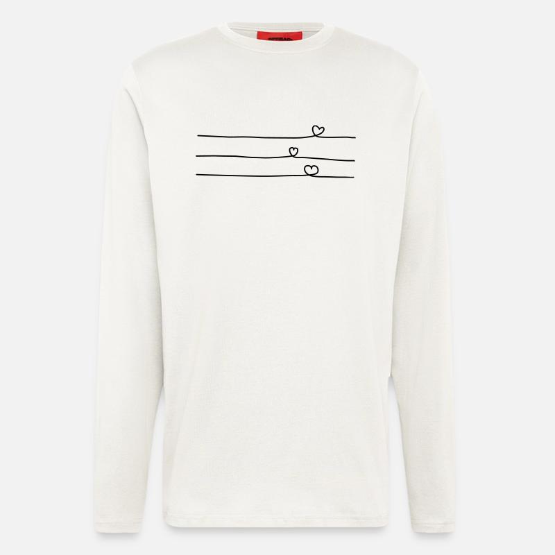 3herzen - Langarmshirt - made by SPREAD  - OFF WHITE