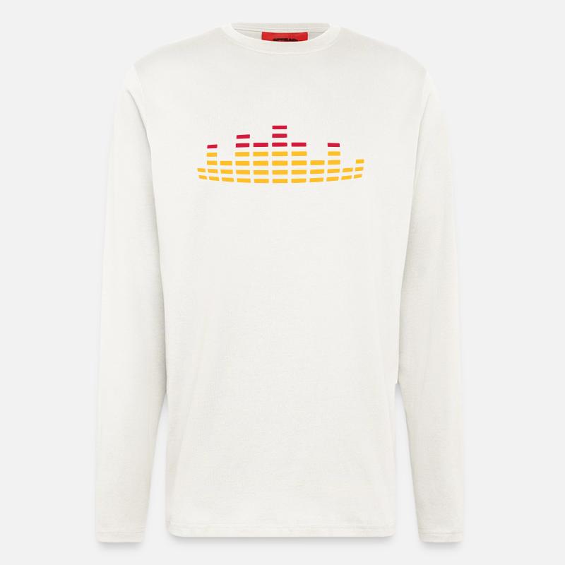EQ Equalizer Analyser 3D - Langarmshirt - made by SPREAD  - OFF WHITE