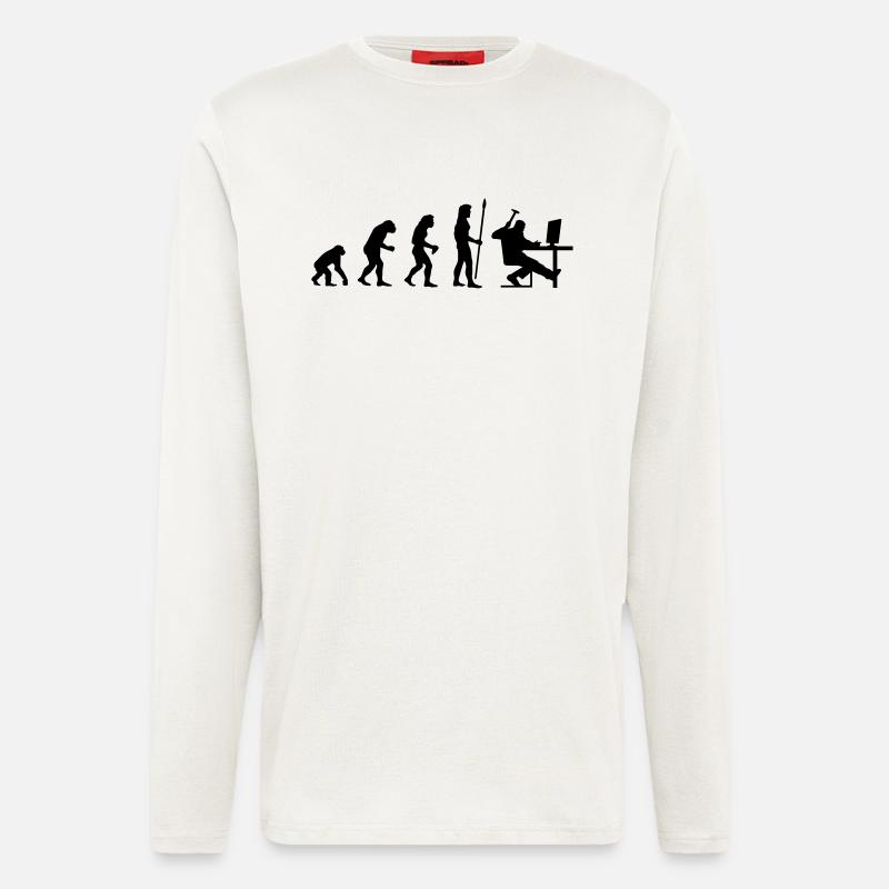evolution_pc_1 - Longsleeve - made by SPREAD  - OFF WHITE