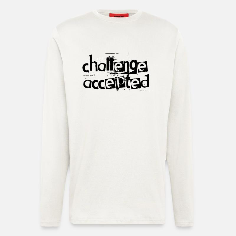 challenge: accepted - Langarmshirt - made by SPREAD  - OFF WHITE