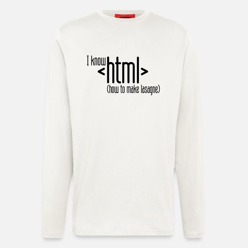 I know HTML - Langarmshirt - made by SPREAD  - OFF WHITE