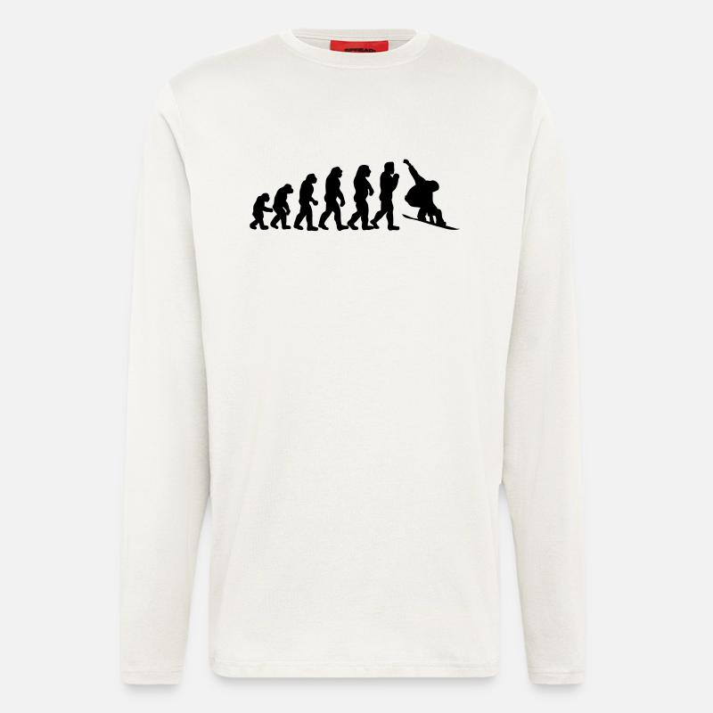 snowboard evolution - Longsleeve - made by SPREAD  - OFF WHITE