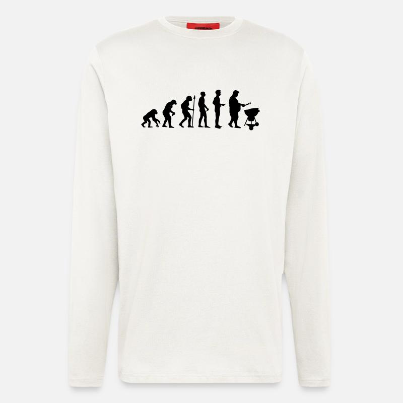 Fat man grill evolution - Langarmshirt - made by SPREAD  - OFF WHITE