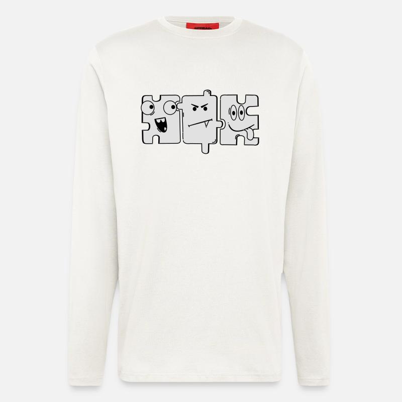 Monster Puzzle - Langarmshirt - made by SPREAD  - OFF WHITE